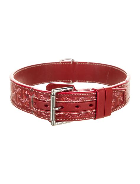 goyard dog collar red